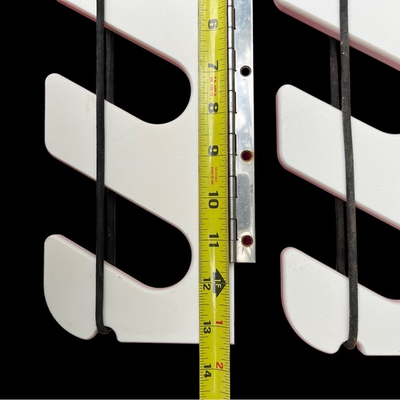 4 Fishing Rod Pole Folding Holders Under Gunwale Boat Starboard White 3 Rods - Picture 3 of 13